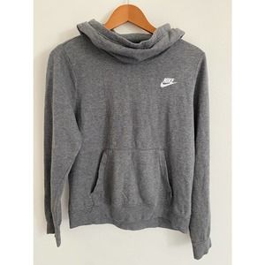 Womens NIKE Grey Cowl Neck Hoodie Size Small